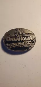 Siskiyou Oklahoma Belt Buckle Co. 1990 Horse Stagecoach Native American Vintage - Picture 1 of 6