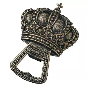 Design Toscano The King's Crown Cast Iron Bottle Opener - Picture 1 of 2