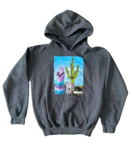 Fortnite Loot Llama Gray Pullover Hoodie Unisex Kids Size XS 5-6 - Picture 1 of 4