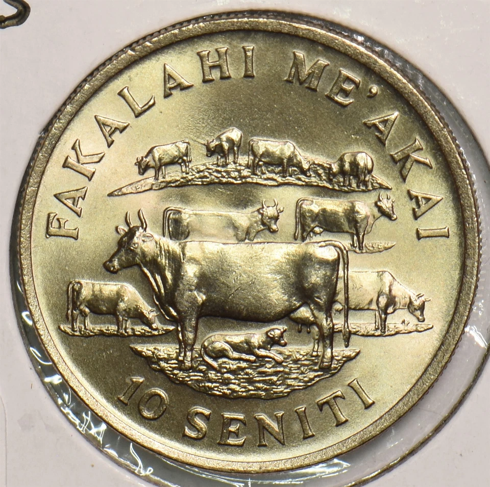 Tonga 1975 10 Seniti Cow 199471 combine shipping - Image 1 of 2