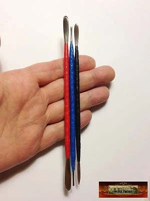 M01222 MOREZMORE 3 Miniature Sculpting Detail Clay Mini Micro Tools Spatulas - Image 1 of 4