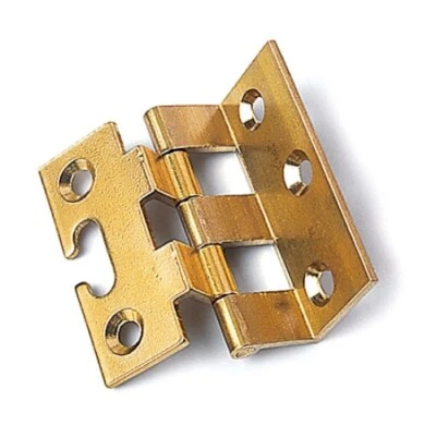 COMFERUT Cerniera doppia curva con asola art. 107 in ottone lucido