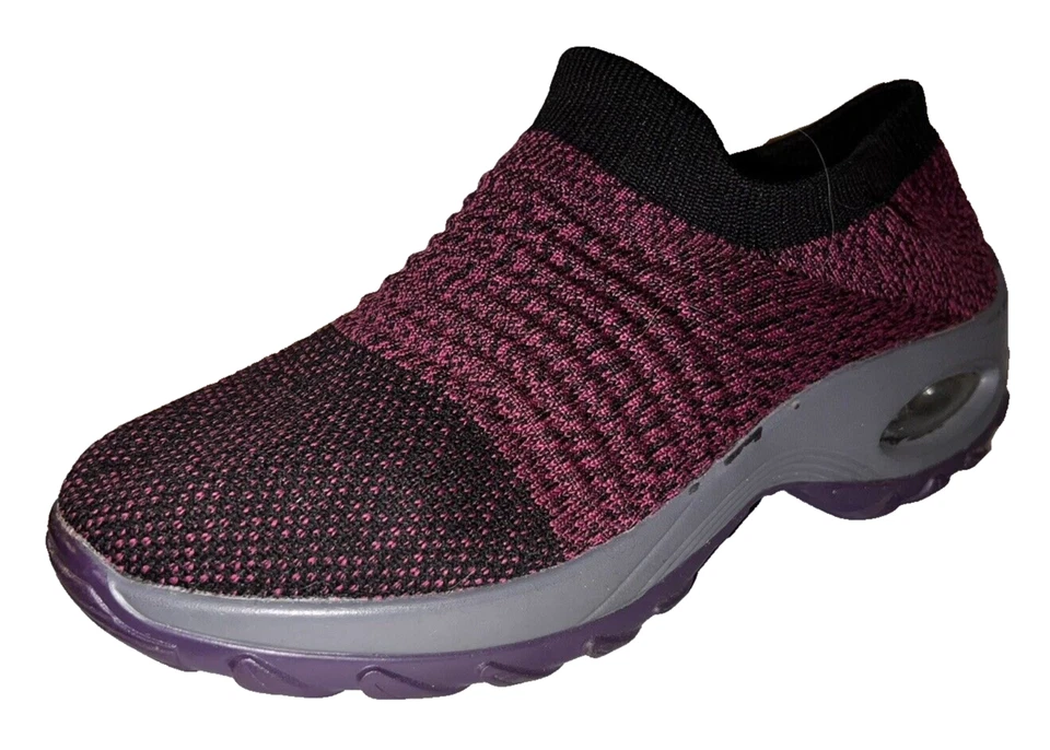 Zapatos para mujer talla 10 arándano negro malla superior comodidad sin cordones zuecos Foto 1 de 4