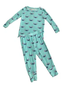 Posh peanut Disney Blue Classic Stitch 2-piece 6-12M Pajama Set - Picture 1 of 6