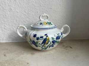 Zuccheriera Villeroy & Boch Fenice blu con coperchio zuccheriera H 9 cm TOP! - Foto 1 di 3