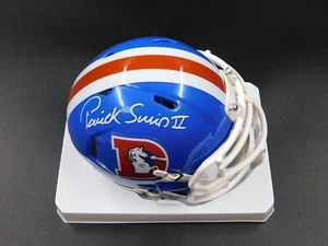 Patrick Pat Surtain II Signed Denver Broncos Throwback Speed Mini Helmet BAS COA - Picture 1 of 2