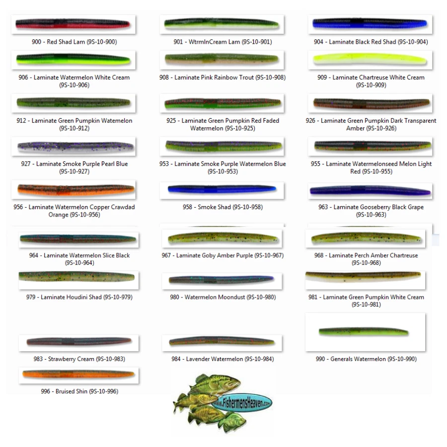 Gary Yamamoto Senko 4 Inch 9S Laminate 2 Tone Stick Bait Worm Any Color 10 Pack - Image 1 of 4