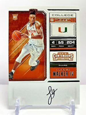 2018 Panini Contenders Rookie Variation College Ticket Auto Lonnie Walker IV - Image 1 of 2