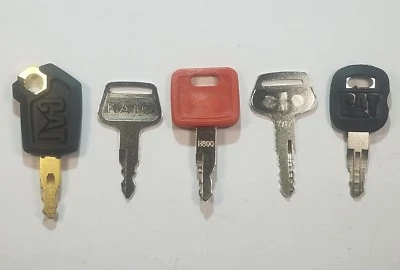 (5) Keys, Cat, Caterpillar, John Deere, Kato, Komatsu, Heavy Equipment... - Image 1 of 2