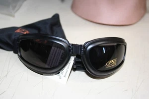 GAFAS DE MOTO PLEGABLES NOMAD MARCOS NEGROS LENTES DE HUMO - Imagen 1 de 5