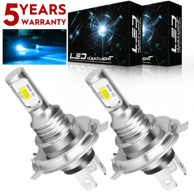 2x Ice Blue 8000K H4 Super Bright 9003 LED Headlight High Low Beam Bulbs 50W BYL - Image 1 of 4
