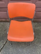 Vintage (David Rowland 40/4) Dark Orange Modern Stacking Steel Chair