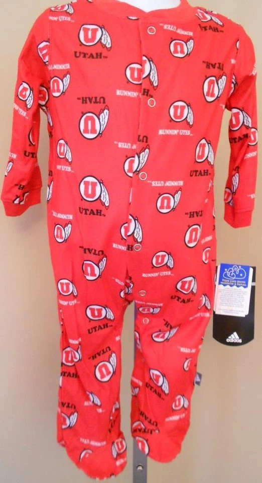 NUEVO Pijama Adidas University of Utah Utes Niño 12-18-24 Meses $18 Foto 1 de 4