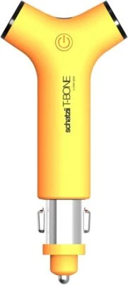 CARGADOR COCHE SCHATZII T BONE 3 EN 1 POWERBANK 2600 LINTERNA LED AMARILLO STB004 Foto 1 de 2