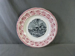 Assiette parlante en faïence GIEN 1886-1938 Assiette "Chasse au renard" - Picture 1 of 6