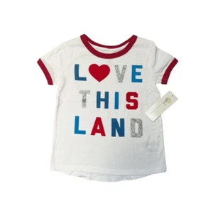 NWT Peek Love This Land Ringer Tee Size 4/5 - Picture 1 of 5