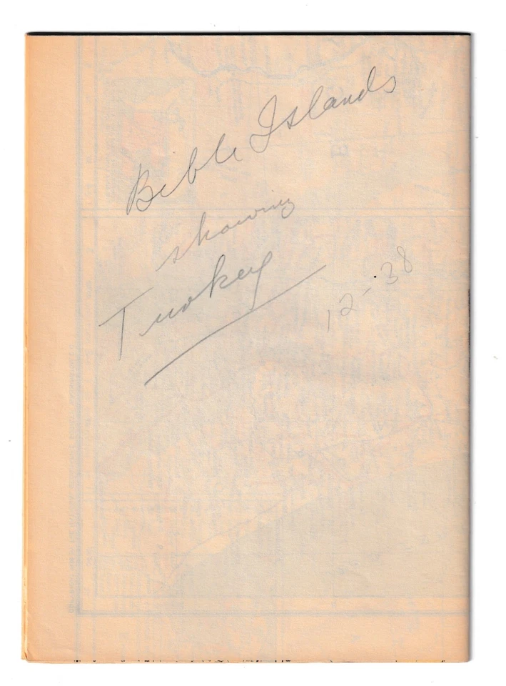 1938 N.G.S.    Mapa de pared grande 'BIBLE LANDS & TURKEY' Foto 1 de 1