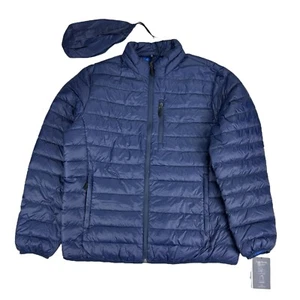 Club Room Mens Down Packable Quilted Puffer Jacket Navy Blue XL - Picture 1 of 6