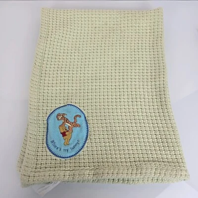 Clásico Winnie the Pooh Bebé Manta Verde Where's My Hunny Tejido Suéter Tigger Foto 1 de 4