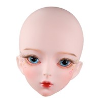 1//3 BJD Doll Painted Head Sculpt DIY Practice Make up Custom Accessories