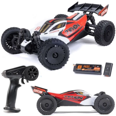 NEW ARRMA TYPHON GROM MEGA 380 Brushed 4X4 Small Scale Buggy RTR Red/White - Image 1 of 4
