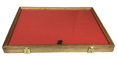 Oak Wood Display Case 18 x 24 x 2 for Arrowheads Knifes Collectibles & More  - Image 1 of 4