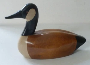 Jim Harkness Stayner Ontario Canada Goose Figurina Di Legno Firmata - Imagen 1 de 9