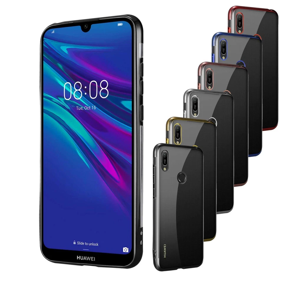 Pour Huawei P30 Pro Lite Psmart Y5 Y6 Y7 2019 Neuf Métallique Pare-Choc Gel Etui - Photo 1/1