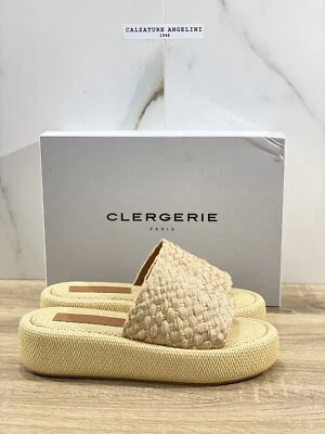 Sandalia para mujer Clergerie Ajoe natural rafia mocasín de lujo 39,5 Foto 1 de 4