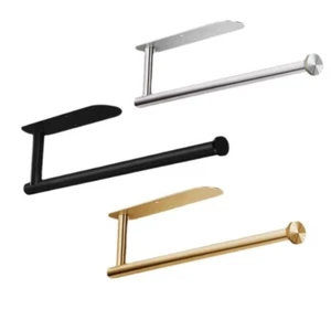 Paper Towel Holder Wall Mount Under Cabinet Adhesive Paper Towel Holder Kitchen - Picture 1 of 8