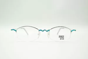 Vintage Casanova DVL-4 Silber Blau halbrand Brille Brillengestell eyeglasses NOS - Bild 1 von 6