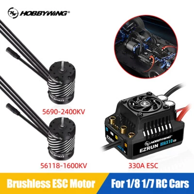 Hobbywing EzRun MAX5 G2 Brushless 330A ESC 5690 56118 Motor for 1/8 1/7 RC Car - Bild 1 von 4