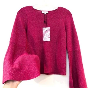 Milly Minis Girl's Metallic Pink Knit Bell Sleeve Sweater 14 NWOT - Picture 1 of 7