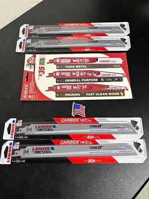 LOTE DE 7 - HOJAS DE SIERRA DE SIERRA DE CARBURO LENOX & DIABLO NUEVAS ***HECHAS EN EE. UU.*** Foto 1 de 4