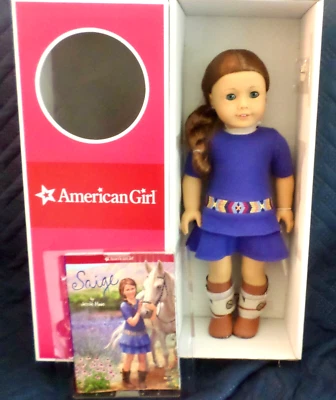 American Girl Doll Saige Copeland 带环和耳环 已停产 全新带盒! — 第 1/4 张图片