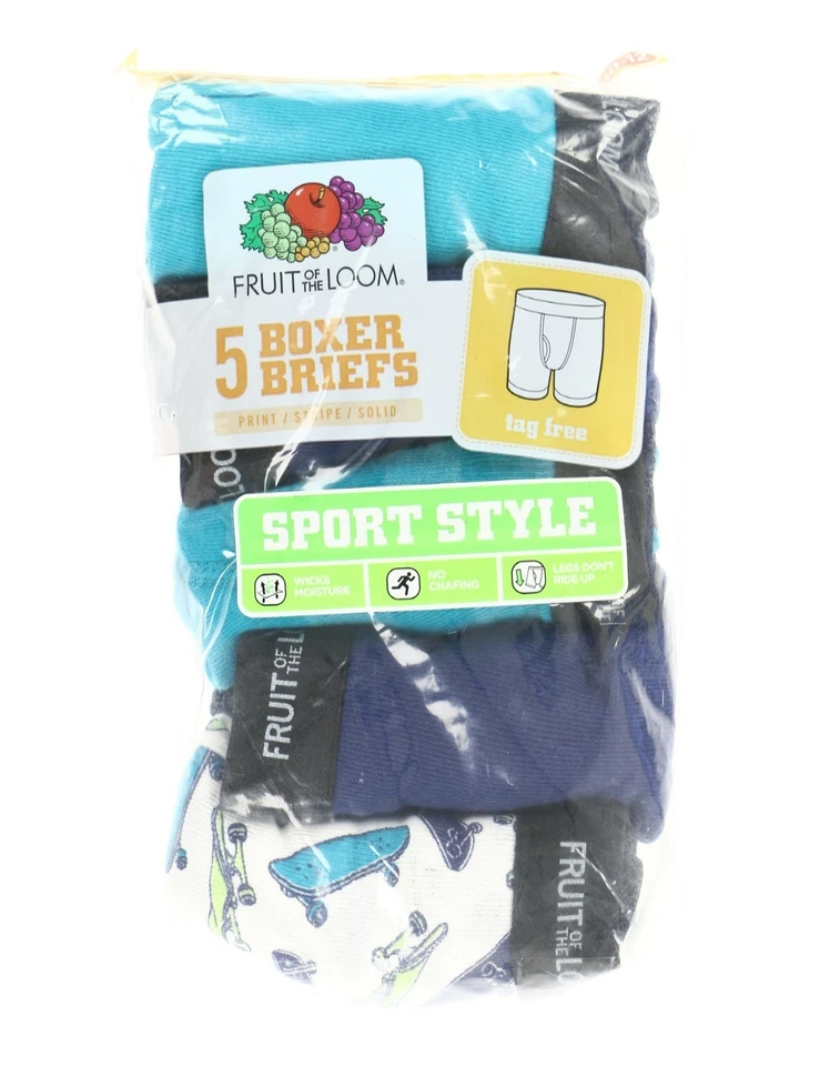 Fruit of The Loom Boys' Boxer Brief Exposed and Multicolor Size Medium 6qas