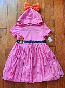 NWT Girls Powerpuff Girls Pink Hooded Dress Cosplay 14 XL - Picture 1 of 3