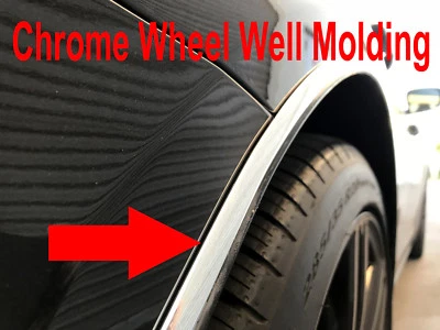 Kit de molduras para guardabarros de pozo de rueda cromado en forma de L Fit 2003-2019 KAmodels 4 piezas Foto 1 de 4