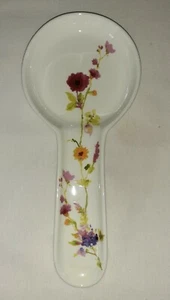 222 Fifth Avenue THEA Bone China Spoon Rest White Floral  - Picture 1 of 4