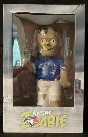 TORONTO BLUE JAYS FRIDAY THE 13TH ZOMBIE BOBBLEHEAD UNOPENED IN BOX!!! Cover