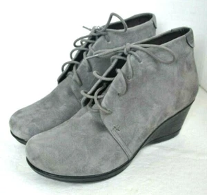 DANSKO GRAUE LEDER WILDLEDER STIEFEL GRÖSSE 38 / 8 2,3/4" HIGH HEELS - Bild 1 von 8