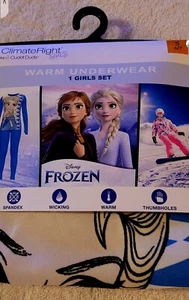 Girls Warm Underwear Set Disney Frozen Wicking Warm Size Small 6/7 Princess NWT - Picture 1 of 2