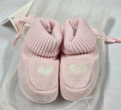 Ботинки для детской кроватки Janie & Jack Baby Girl Layette Angora туфли на День святого Валентина 12–18 - Изображение 1 из 4