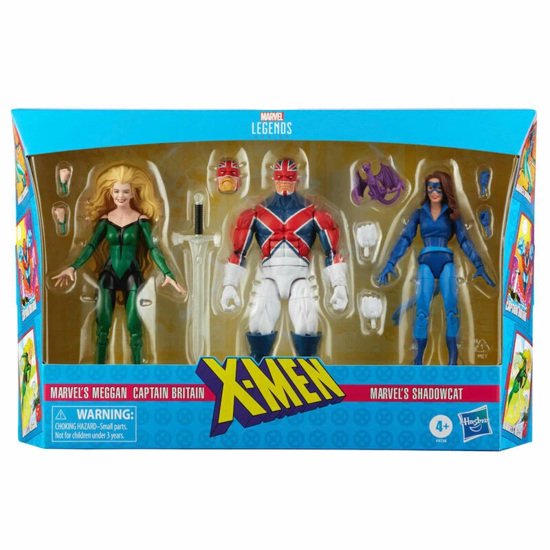 Hasbro Marvel Legends X-Men Series Excalibur Multipack -Meggan/Captain Britain/Shadowcat Figure Set (F4736)