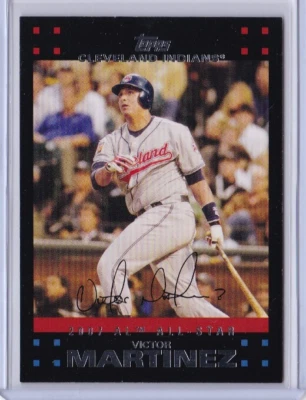 2007 Topps Updates & Highlights #UH264 VICTOR MARTINEZ CLEVELAND INDIANS IDPRES - Image 1 of 2
