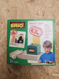 Señal magnética Brio 33751 vintage 2001 tren de madera ferrocarril en caja - Imagen 1 de 4