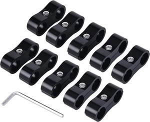 EVIL ENERGY 6AN Hose Separator Clamp, AN6 Fuel Line Mounting Clamp AN6, Black - Bild 1 von 7