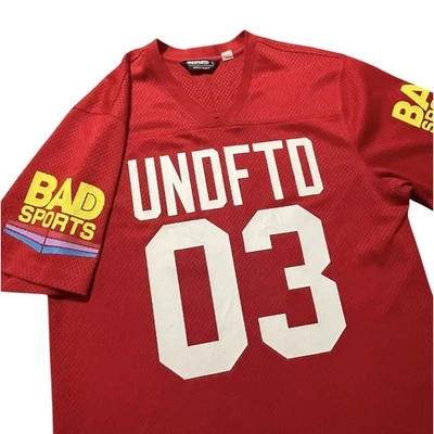 Мужская футболка Undefeated UNDFTD большая красная плохая спортивная сетка университетский бейсбол футбол - Изображение 1 из 4