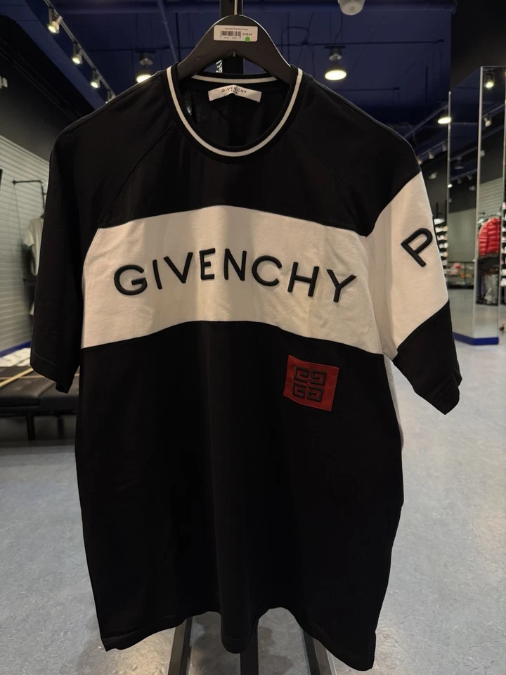 Camiseta Para Hombre Givenchy Paris Negra Blanca 100% Auténtica $850 Minorista, Talla Grande Foto 1 de 4