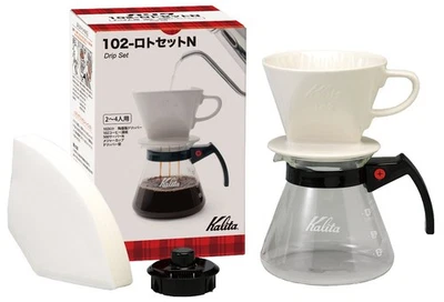 Conjunto de gotejamento de café Kalita #35163, 102 feito de cerâmica (2 a 4 pessoas) item único - Imagem 1 de 4
